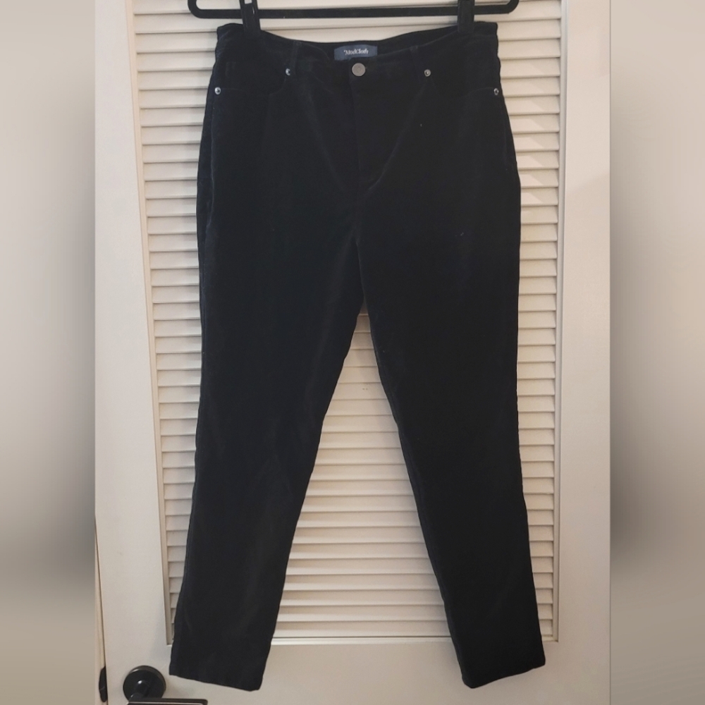 Modcloth- Black Velvet Pants With Pockets